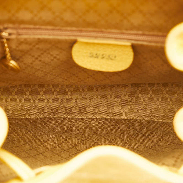 グッチ バンブー ミニリュック バックパック 003 2058 0030 イエロー スウェード レザー レディース GUCCI 【中古】