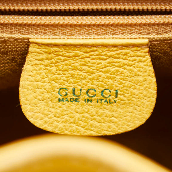 グッチ バンブー ミニリュック バックパック 003 2058 0030 イエロー スウェード レザー レディース GUCCI 【中古】