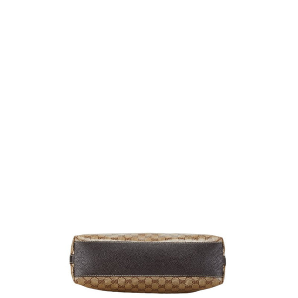 グッチ GGクリスタル ダブルG ショルダーバッグ 339553 ベージュ ブラウン PVC レザー レディース GUCCI 【中古】