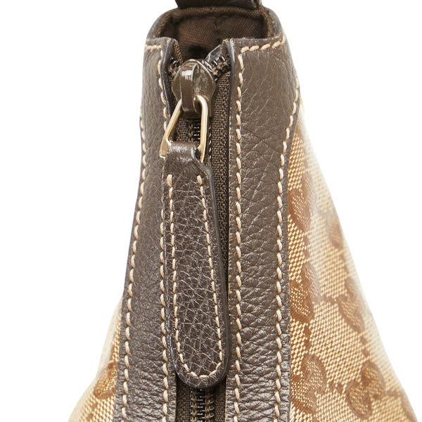 グッチ GGクリスタル ダブルG ショルダーバッグ 339553 ベージュ ブラウン PVC レザー レディース GUCCI 【中古】