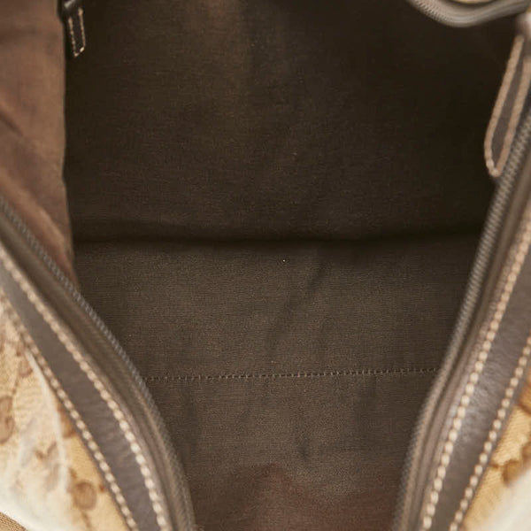 グッチ GGクリスタル ダブルG ショルダーバッグ 339553 ベージュ ブラウン PVC レザー レディース GUCCI 【中古】