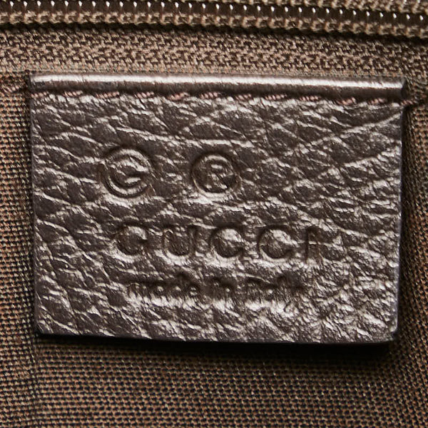 グッチ GGクリスタル ダブルG ショルダーバッグ 339553 ベージュ ブラウン PVC レザー レディース GUCCI 【中古】