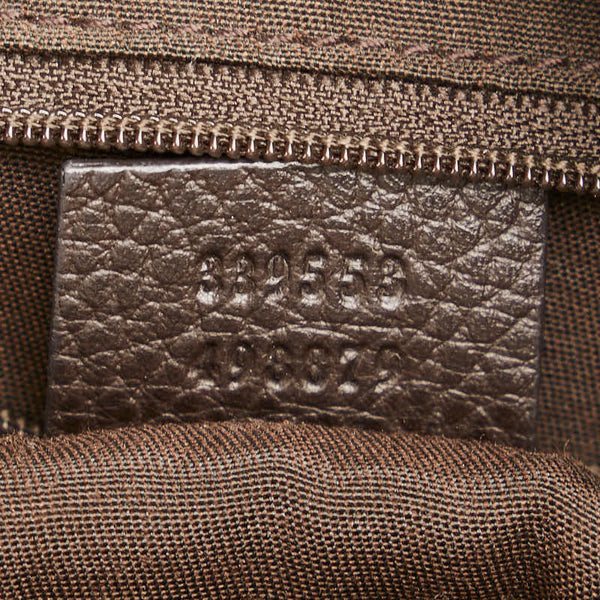 グッチ GGクリスタル ダブルG ショルダーバッグ 339553 ベージュ ブラウン PVC レザー レディース GUCCI 【中古】