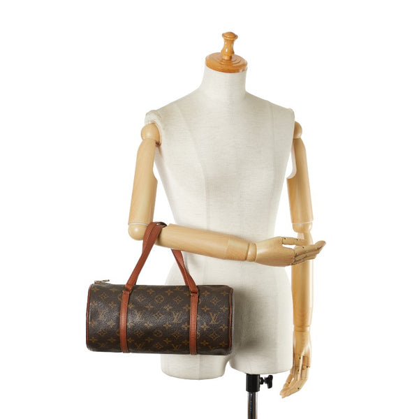 ルイ ヴィトン モノグラム パピヨン30 ハンドバッグ M51385 ブラウン PVC レザー レディース LOUIS VUITTON 【中古】