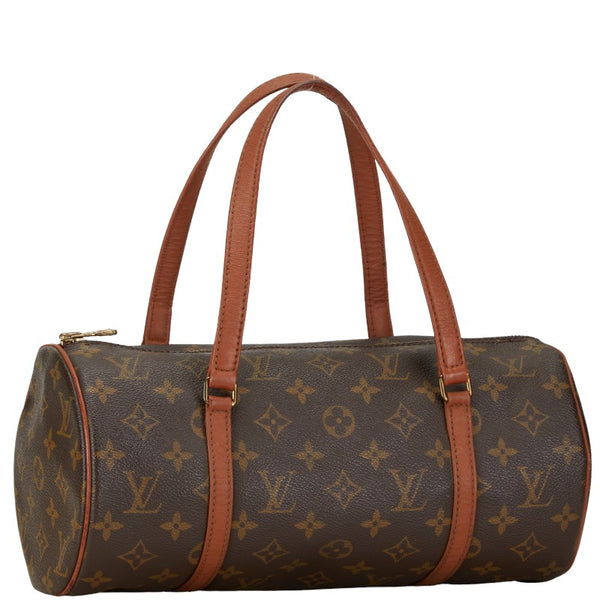 ルイ ヴィトン モノグラム パピヨン30 ハンドバッグ M51385 ブラウン PVC レザー レディース LOUIS VUITTON 【中古】