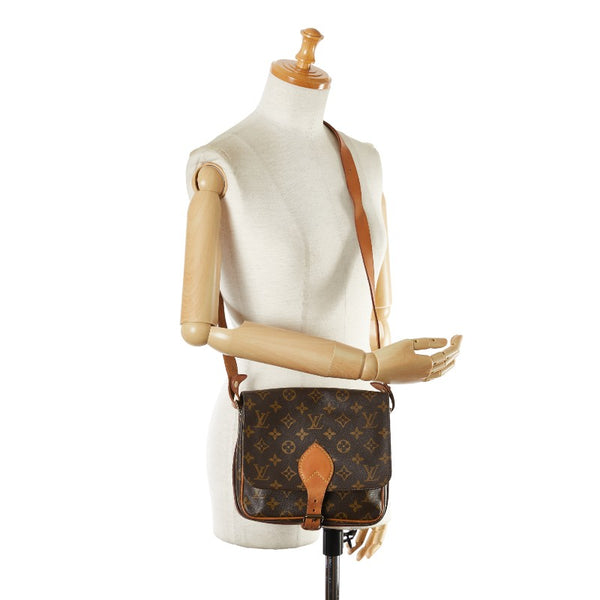 ルイ ヴィトン モノグラム カルトシエールMM 斜め掛け ショルダーバッグ M51253 ブラウン PVC レザー レディース LOUIS VUITTON 【中古】