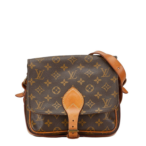 ルイ ヴィトン モノグラム カルトシエールMM 斜め掛け ショルダーバッグ M51253 ブラウン PVC レザー レディース LOUIS VUITTON 【中古】