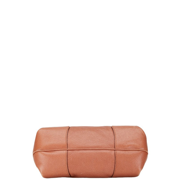 セリーヌ 馬車金具 ヴィンテージ ハンドバッグ ショルダーバッグ コニャック ブラウン レザー レディース CELINE 【中古】
