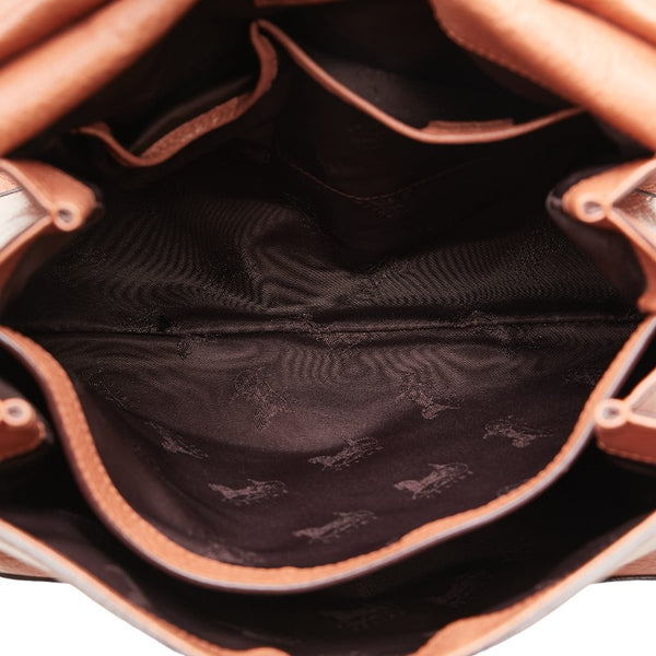 セリーヌ 馬車金具 ヴィンテージ ハンドバッグ ショルダーバッグ コニャック ブラウン レザー レディース CELINE 【中古】