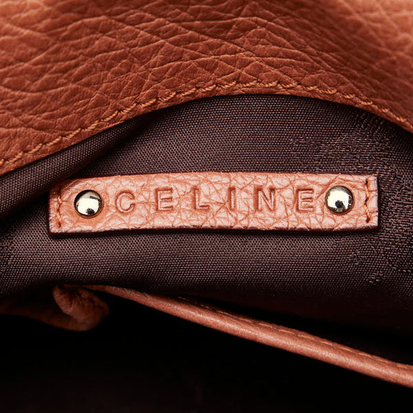 セリーヌ 馬車金具 ヴィンテージ ハンドバッグ ショルダーバッグ コニャック ブラウン レザー レディース CELINE 【中古】