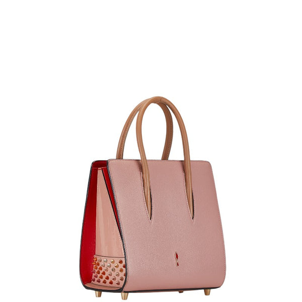 クリスチャンルブタン スタッズ パロマ スモール ハンドバッグ ショルダーバッグ 2WAY ピンク レザー パテントレザー レディース Christian Louboutin 【中古】