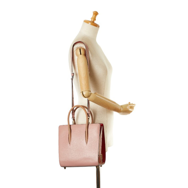 クリスチャンルブタン スタッズ パロマ スモール ハンドバッグ ショルダーバッグ 2WAY ピンク レザー パテントレザー レディース Christian Louboutin 【中古】