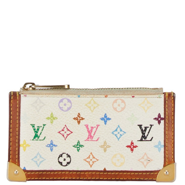 ルイ ヴィトン モノグラム マルチカラー ポシェット クレ コインケース M92655 ホワイト PVC レザー レディース LOUIS VUITTON 【中古】