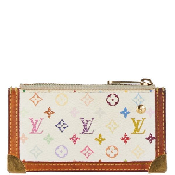 ルイ ヴィトン モノグラム マルチカラー ポシェット クレ コインケース M92655 ホワイト PVC レザー レディース LOUIS VUITTON 【中古】