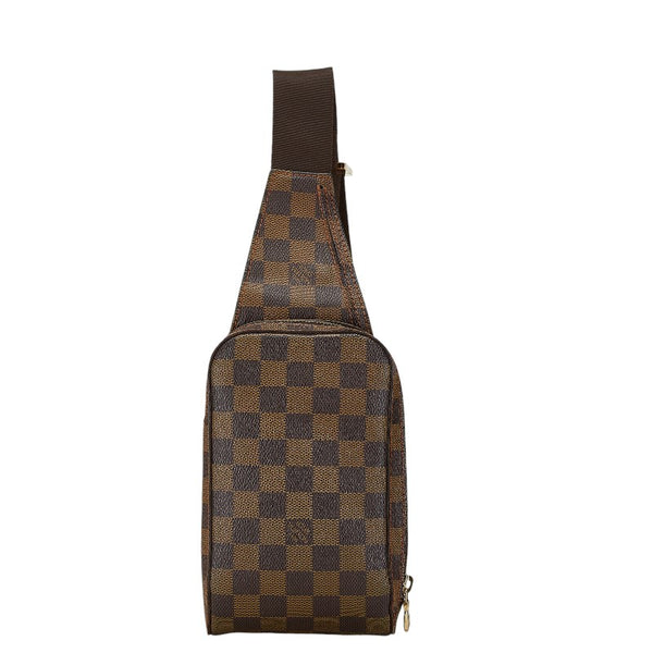 ルイ ヴィトン ダミエ ジェロニモス ボディバッグ ウエストバッグ Ｎ51994 ブラウン PVC レザー レディース LOUIS VUITTON 【中古】
