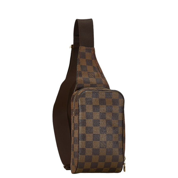 ルイ ヴィトン ダミエ ジェロニモス ボディバッグ ウエストバッグ Ｎ51994 ブラウン PVC レザー レディース LOUIS VUITTON 【中古】