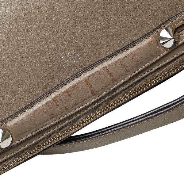 フェンディ バイザウェイ ハンドバッグ ショルダーバッグ 2WAY 8BL146 グレー レザー レディース FENDI 【中古】
