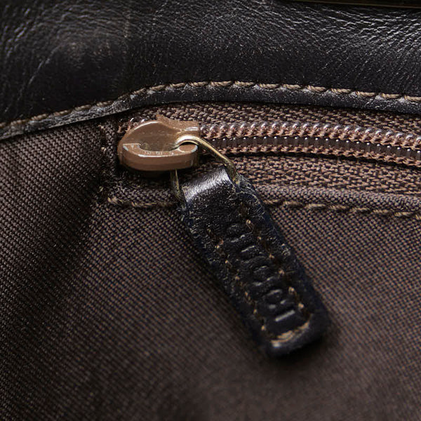 グッチ GGキャンバス トートバッグ ハンドバッグ 0021099 ベージュ ブラウン キャンバス レザー レディース GUCCI 【中古】