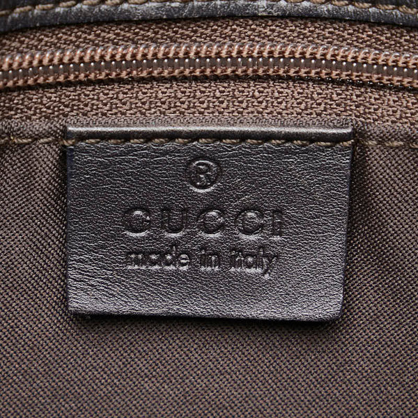 グッチ GGキャンバス トートバッグ ハンドバッグ 0021099 ベージュ ブラウン キャンバス レザー レディース GUCCI 【中古】