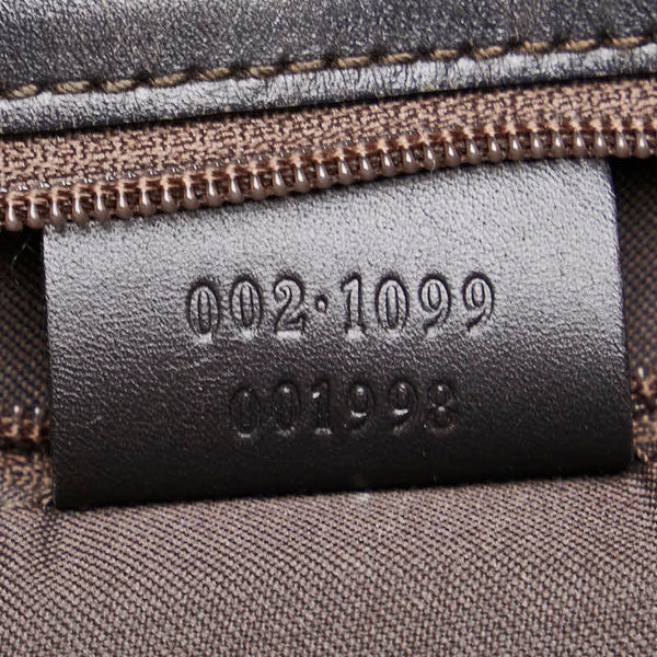 グッチ GGキャンバス トートバッグ ハンドバッグ 0021099 ベージュ ブラウン キャンバス レザー レディース GUCCI 【中古】