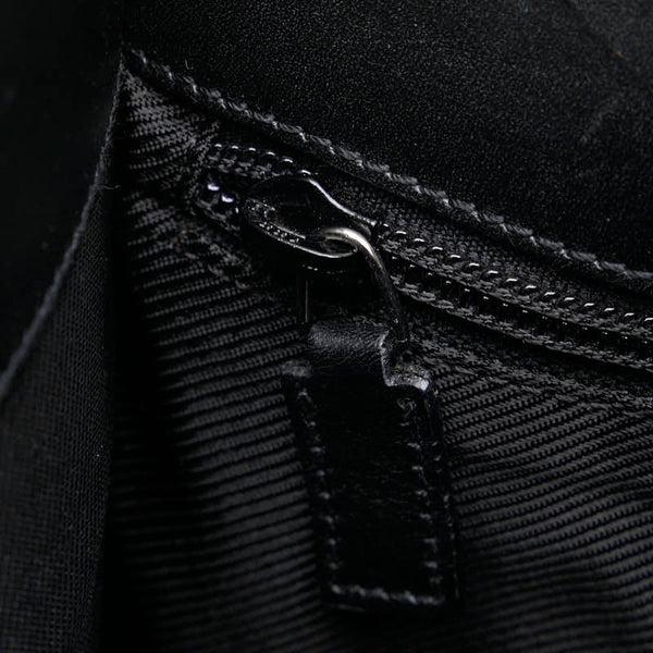 グッチ GGキャンバス 斜め掛け ショルダーバッグ 27639 ブラック キャンバス レザー レディース GUCCI 【中古】