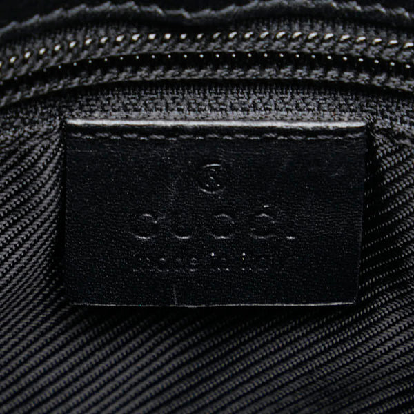 グッチ GGキャンバス 斜め掛け ショルダーバッグ 27639 ブラック キャンバス レザー レディース GUCCI 【中古】