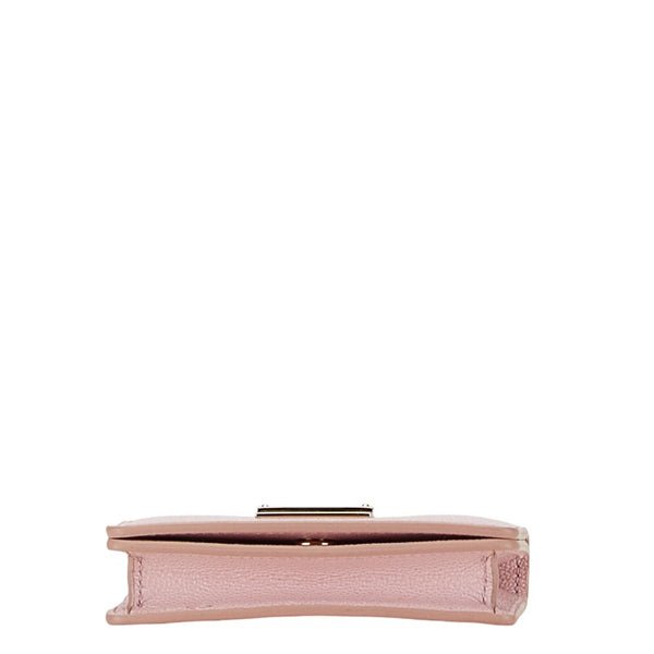 トッズ 二つ折り財布 コンパクトウォレット ピンク レザー レディース TOD’S 【中古】