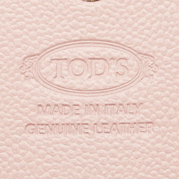 トッズ 二つ折り財布 コンパクトウォレット ピンク レザー レディース TOD’S 【中古】