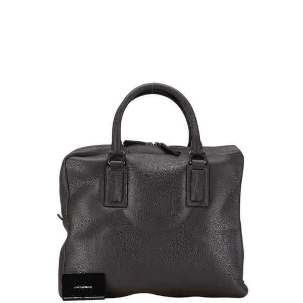 ドルチェアンドガッバーナ ビジネスバッグ ブリーフケース グレー レザー レディース DOLCE&GABBANA 【中古】