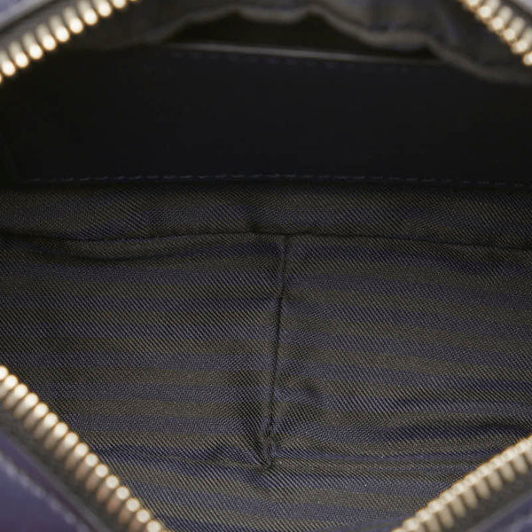 ジルサンダー ロゴ ポーチ ブルー レザー レディース JIL SANDER 【中古】
