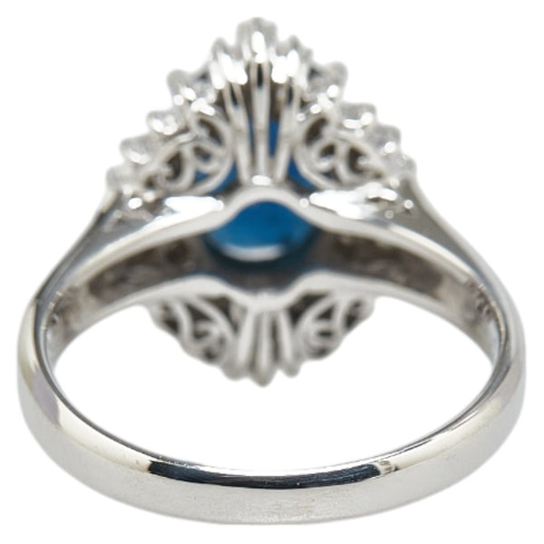 Pt900 プラチナ サファイア2.25ct ダイヤ0.56ct リング 指輪 レディース 11号 【中古】