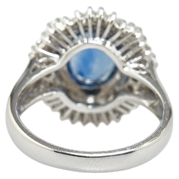 Pt900 プラチナ サファイア2.50ct ダイヤ0.45ct リング 指輪 レディース 11.5号 【中古】