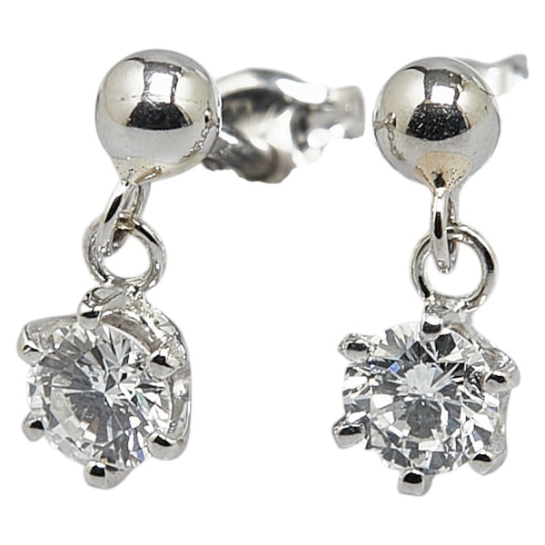 Pt900 プラチナ ダイヤ0.401ct スタッドピアス レディース 【中古】