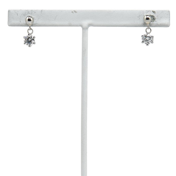 Pt900 プラチナ ダイヤ0.401ct スタッドピアス レディース 【中古】