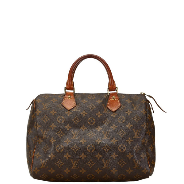ルイ ヴィトン モノグラム スピーディ30 ハンドバッグ M41526 ブラウン PVC レザー レディース LOUIS VUITTON 【中古】