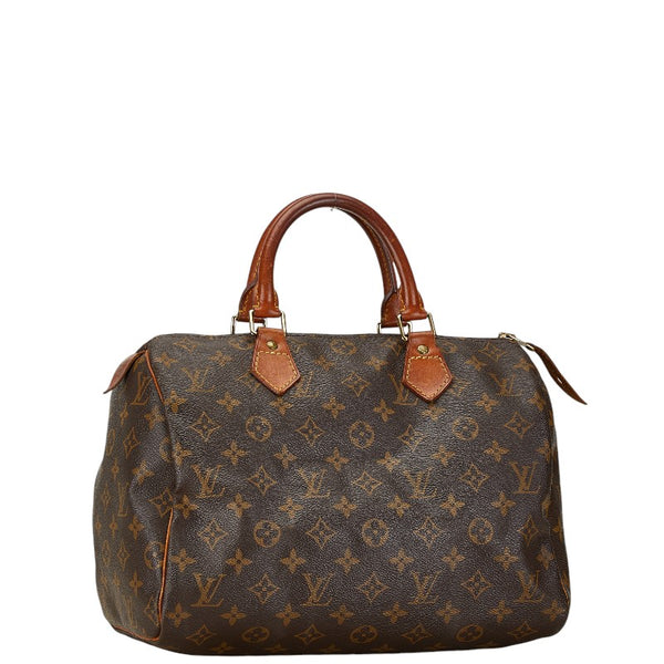 ルイ ヴィトン モノグラム スピーディ30 ハンドバッグ M41526 ブラウン PVC レザー レディース LOUIS VUITTON 【中古】