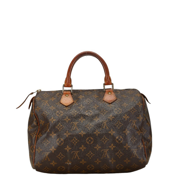 ルイ ヴィトン モノグラム スピーディ30 ハンドバッグ M41526 ブラウン PVC レザー レディース LOUIS VUITTON 【中古】