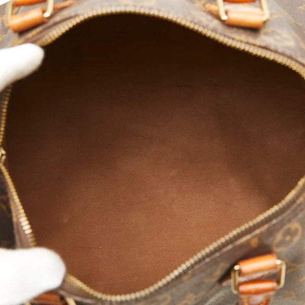ルイ ヴィトン モノグラム スピーディ30 ハンドバッグ M41526 ブラウン PVC レザー レディース LOUIS VUITTON 【中古】