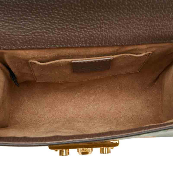 グッチ GGスプリーム ティアン 斜め掛け チェーン ショルダーバッグ 409487 ベージュ PVC レザー レディース GUCCI 【中古】