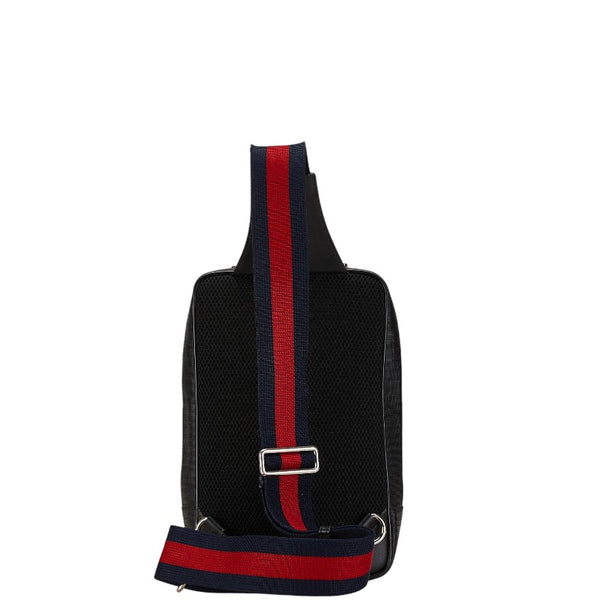 グッチ GGスプリーム ウエストバッグ ボディバッグ ショルダーバッグ 478325 ブラック PVC レザー レディース GUCCI 【中古】