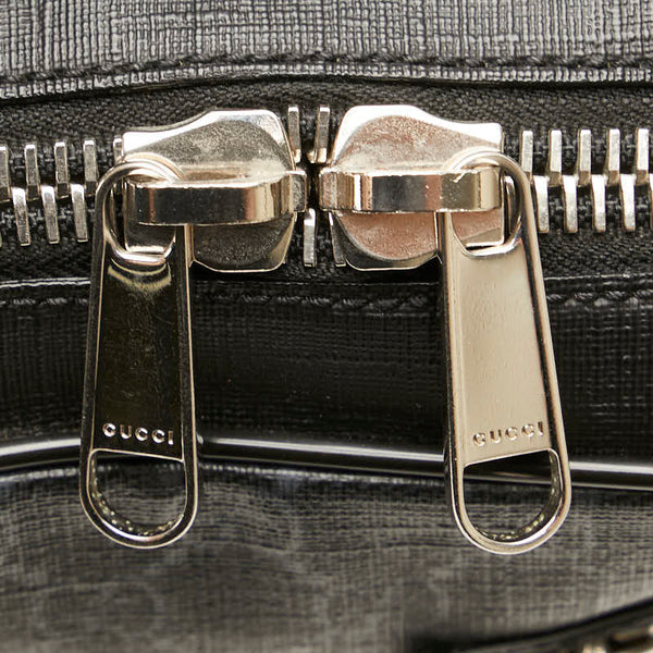 グッチ GGスプリーム ウエストバッグ ボディバッグ ショルダーバッグ 478325 ブラック PVC レザー レディース GUCCI 【中古】