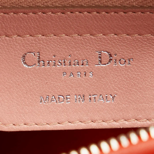 ディオール カナージュ レディディオール  ハンドバッグ ショルダーバッグ 2WAY ピンク オレンジ レザー レディース Dior 【中古】