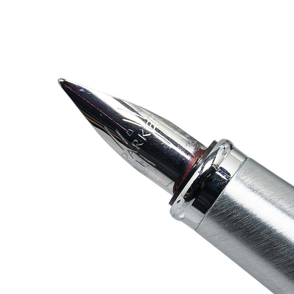 パーカー ロゴ 万年筆 レッド ステンレススチール レディース PARKER 【中古】