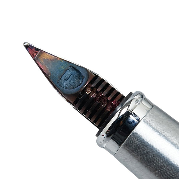 パーカー ロゴ 万年筆 レッド ステンレススチール レディース PARKER 【中古】