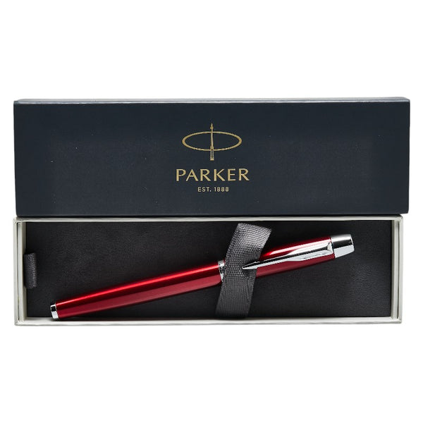 パーカー ロゴ 万年筆 レッド ステンレススチール レディース PARKER 【中古】