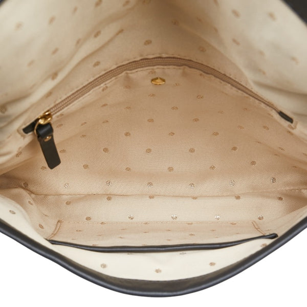 ケイトスペード リボンモチーフ スタッズ チェーン ショルダーバッグ ブラック レザー レディース Kate Spade 【中古】