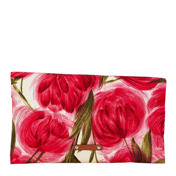 ケイトスペード フラワー 花 ハンドバッグ ピンク キャンバス レザー レディース Kate Spade 【中古】