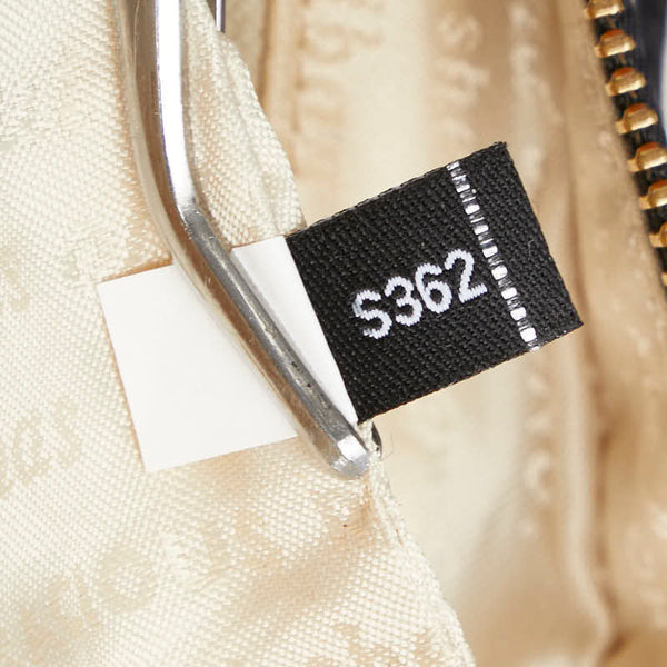 ケイトスペード ボーダー ハンドバッグ ブラック ホワイト ナイロン レザー レディース Kate Spade 【中古】