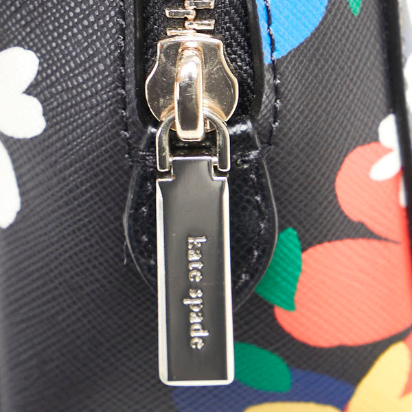 ケイトスペード ローリン セーリング フローラル ショルダーバッグ ブラック マルチカラー PVC レザー レディース Kate Spade 【中古】