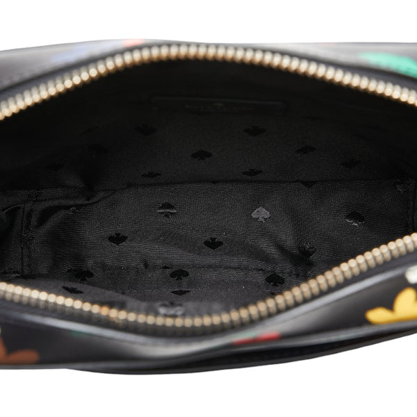 ケイトスペード ローリン セーリング フローラル ショルダーバッグ ブラック マルチカラー PVC レザー レディース Kate Spade 【中古】